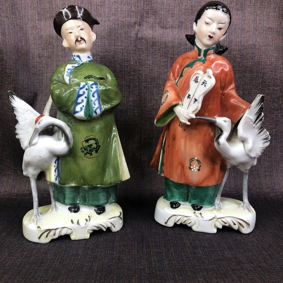 Enesco Accents Vintage Enesco Imports Japan Two Japanese Figures 7